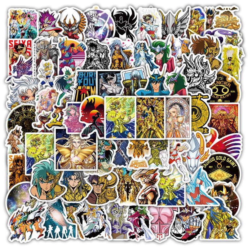 Laptop Original Accessories - 101 adet Saint Seiya Anime çıkartmaları