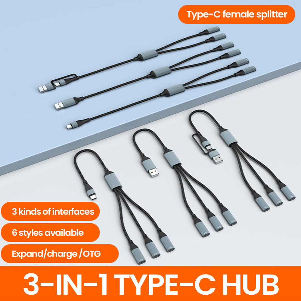 Laptop Lock Cable - 3'ü 1 arada Tip C Hub