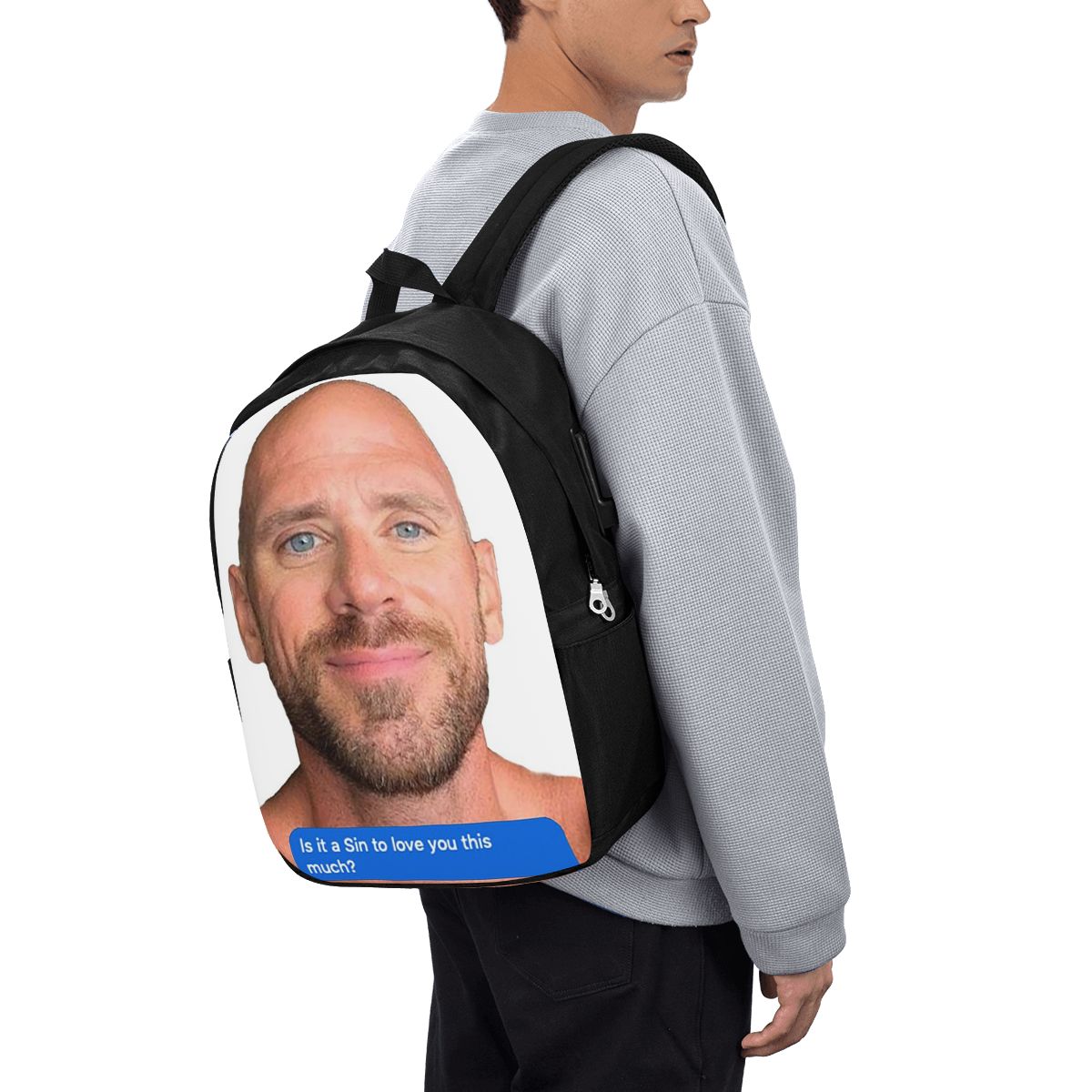 Laptop Original Accessories - Johnny Sins Flirty Text Bubble Sırt