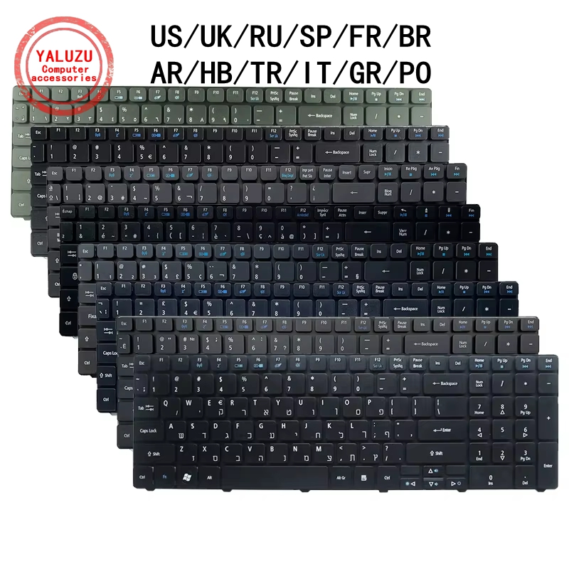 Laptop Accessories Acer - ABD/İngiltere/RU/SP/FR/BR/AR/HB/TR/IT/GR/PO Laptop Klavye ACER 5740/G 5741