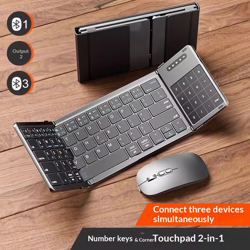 Laptop Accessories Distributor - Mengzu Üç Katlı Kablosuz Bluetooth Klavye,