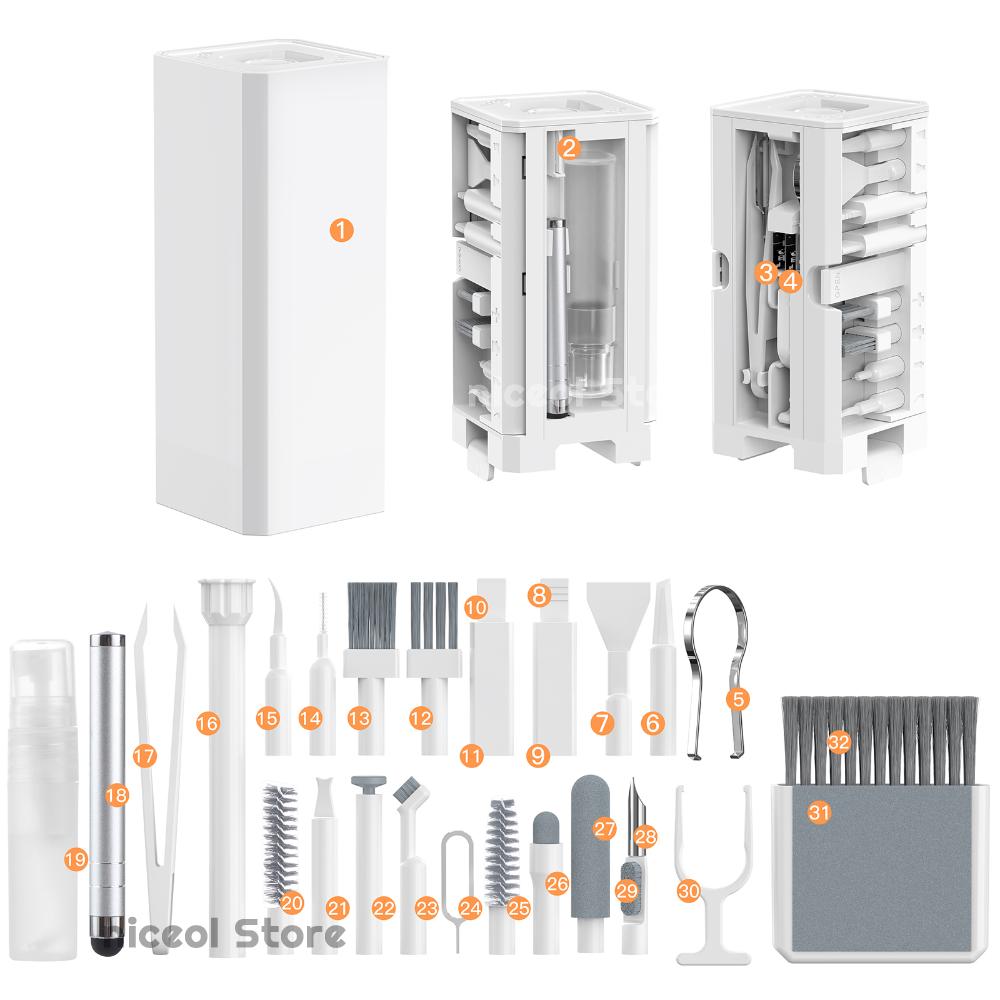 Laptop Accessories Cleaning Kit - Hepsi Bir Arada Klavye Temizleme Seti