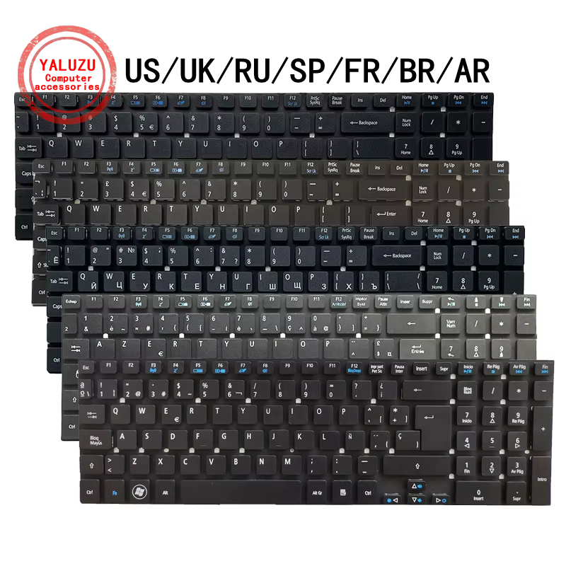 Laptop Accessories Acer - ABD/İNGILTERE/RU/SP/FR/BR/AR Laptop Klavye ACER E5-511 E5-551