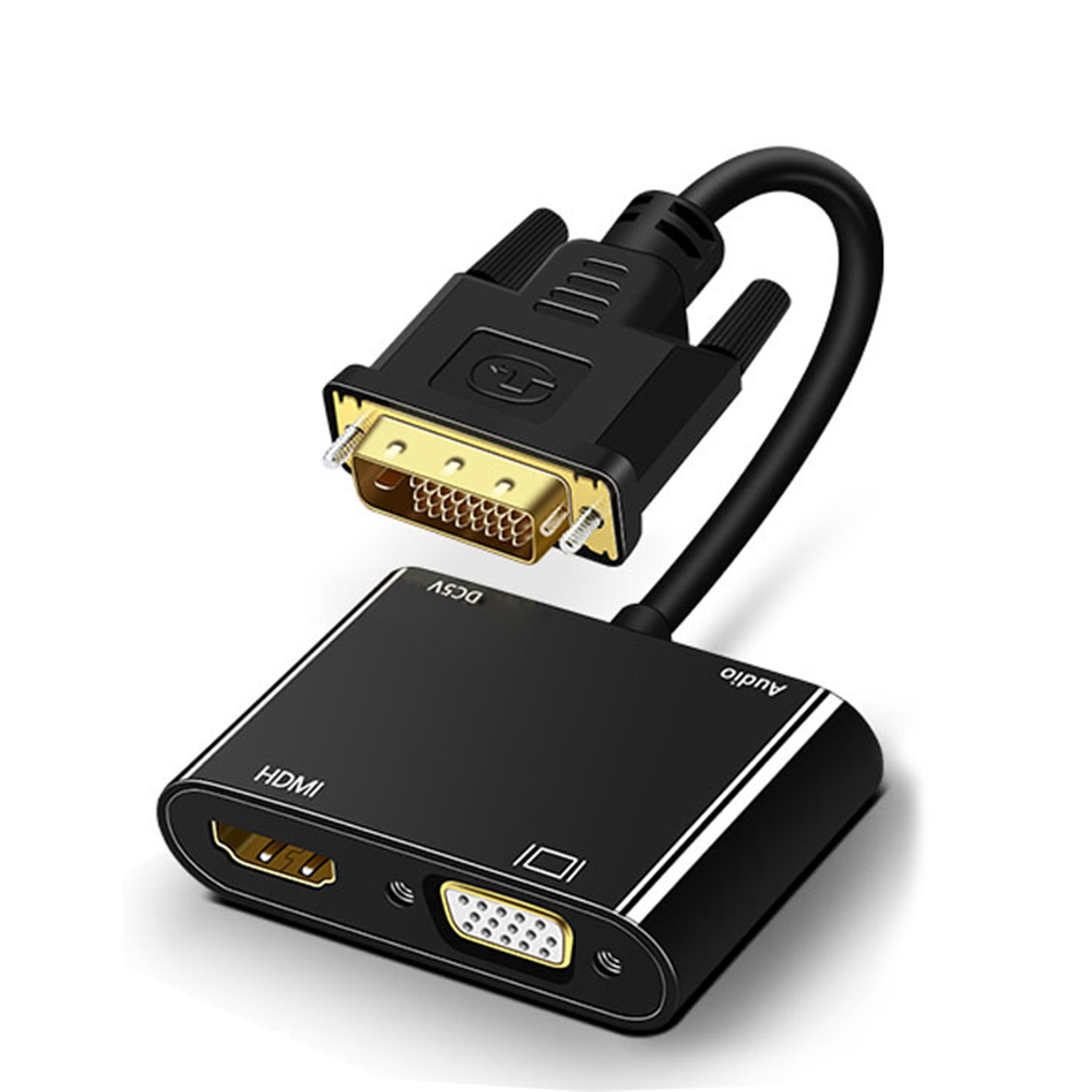 Hdmi Vga Adapter - 1080P DVI VGA HDMI dağıtıcı dönüştürücü
