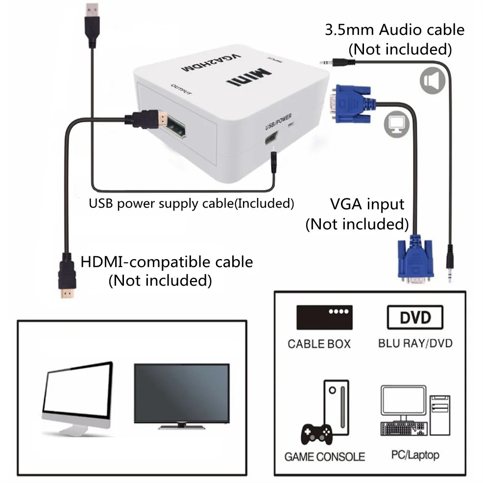 VGA HDMI Dönüştürücü Adaptör V - Hdmi Vga Adapter incelemesi ve fiyatı