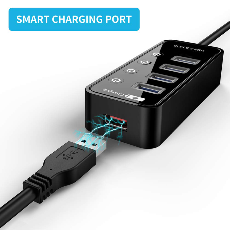 USB HUB 3.0 4 7 Port Akıllı Te - Laptop Lock Cable incelemesi ve fiyatı