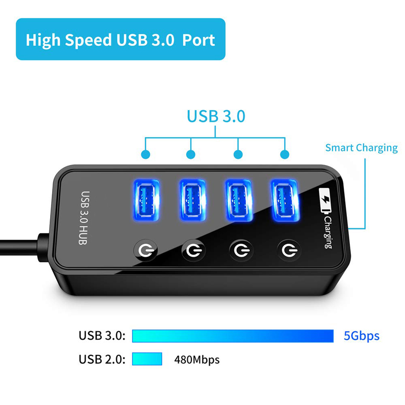 USB HUB 3.0 4 7 Port Akıllı Te - Laptop Lock Cable incelemesi ve fiyatı